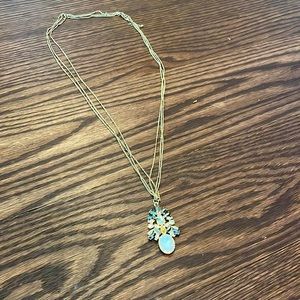 Long gold and jewel necklace